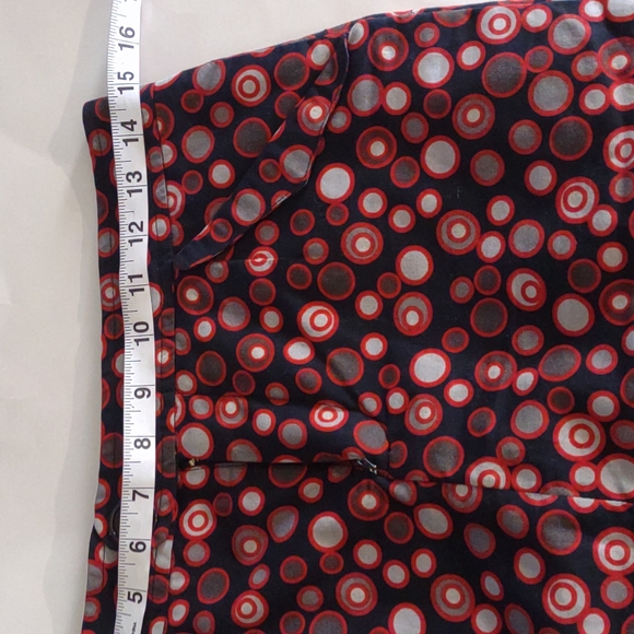 Marc Jacobs lined navy and red circle skirt size 2 - Picture 3 of 11